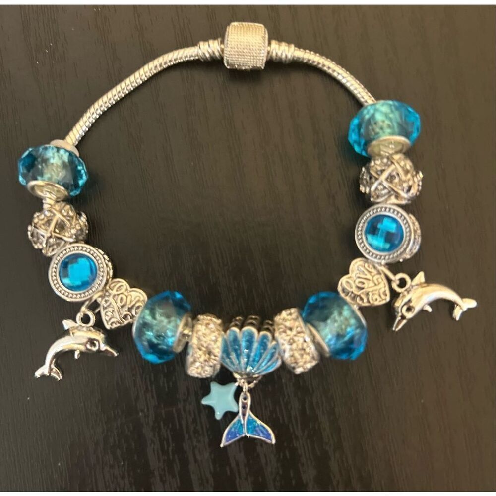 Sea Life Mermaid Dolphin Charm Bracelet